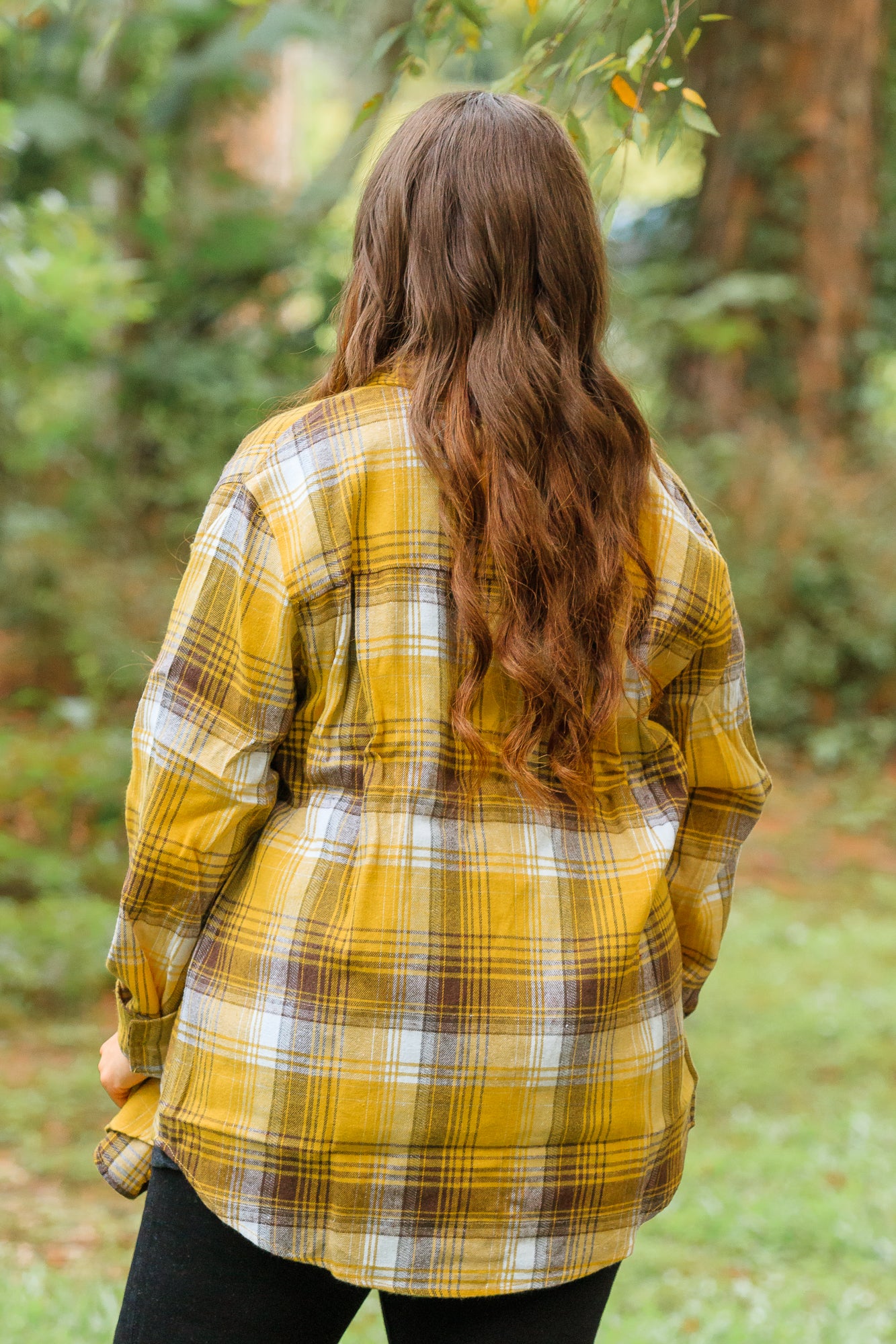 Brynn Flannel - Mustard/Brown