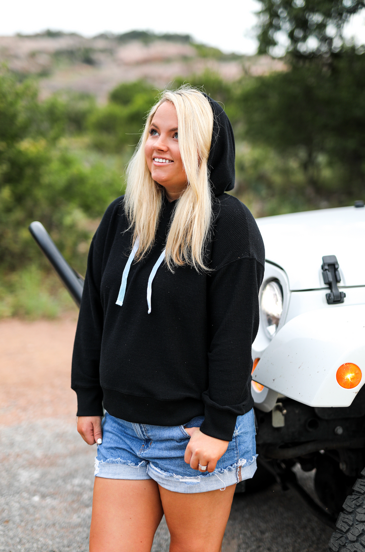 JadelynnBrooke: Corded Hoodie - Black