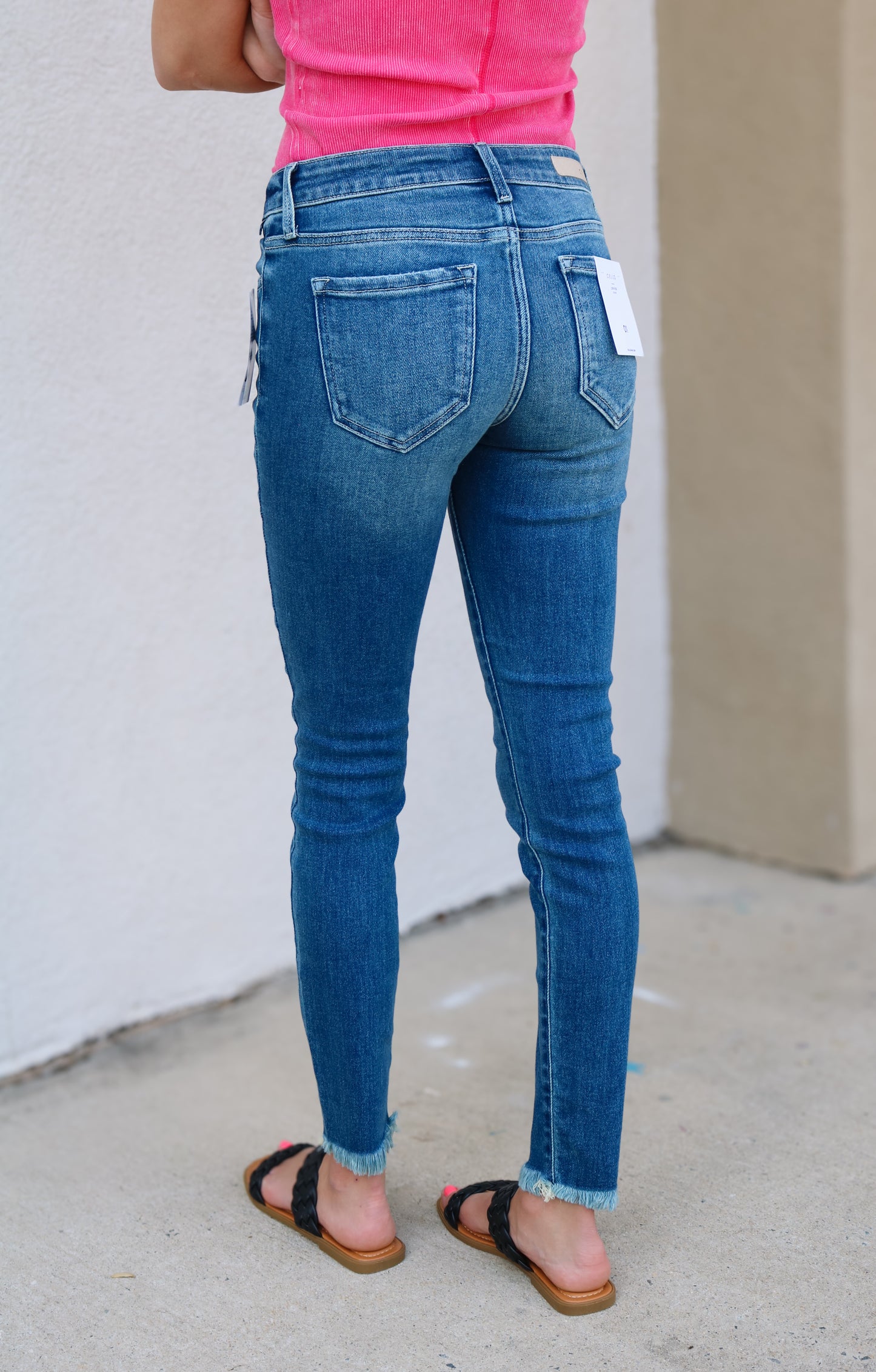 Cello Low Rise Mid Wash Skinny Jeans