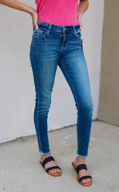 Cello Low Rise Mid Wash Skinny Jeans