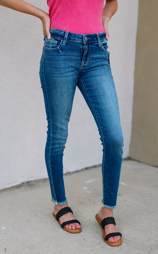 Cello Low Rise Mid Wash Skinny Jeans