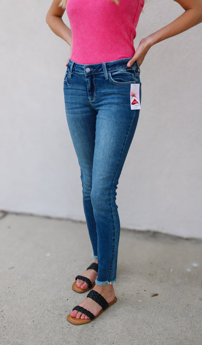 Cello Low Rise Mid Wash Skinny Jeans