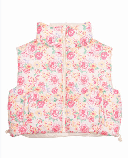 Simply Southern Puffer Vest- Floral