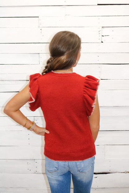 Lia Ruffle Sweater