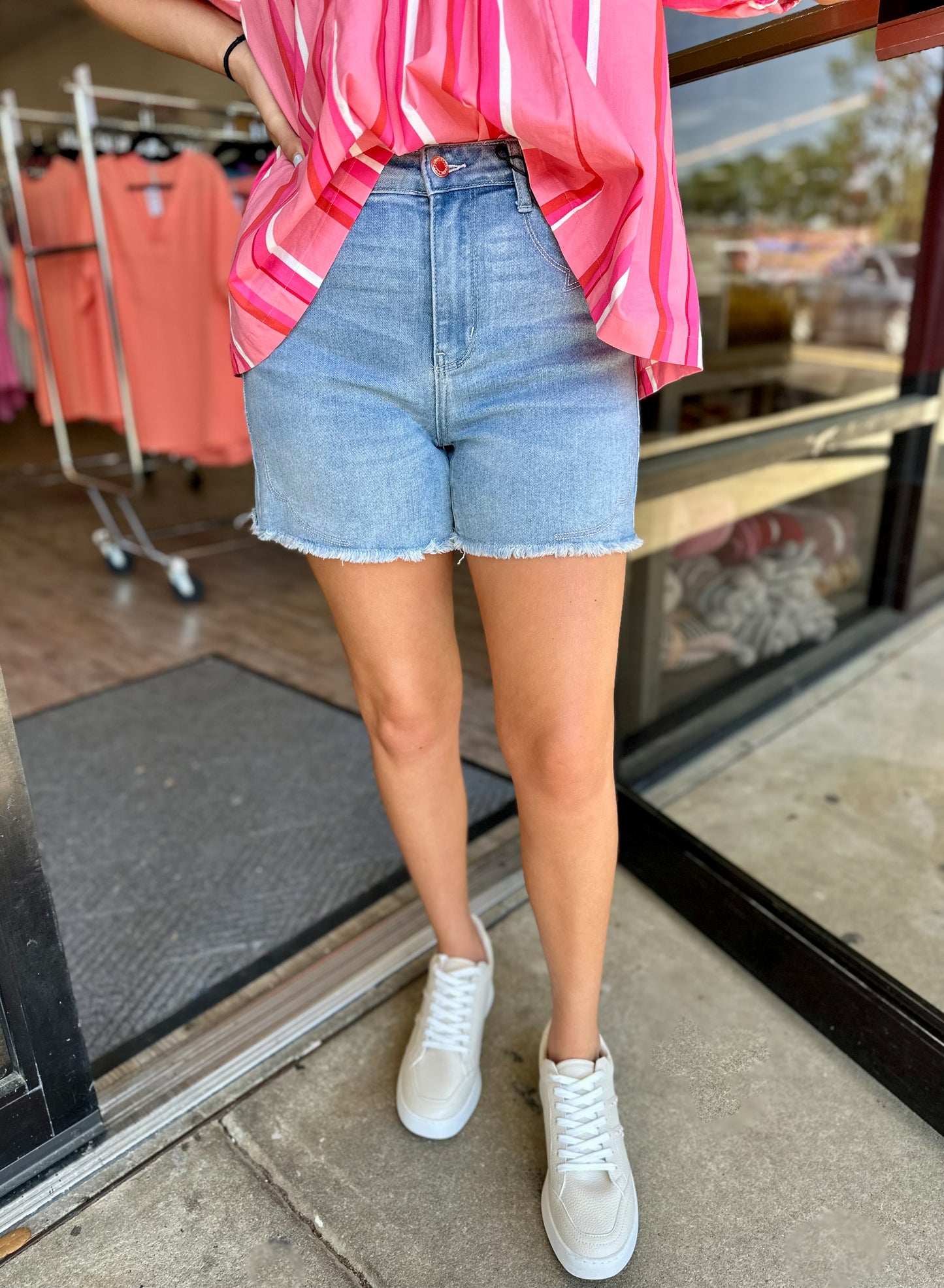 Judy Blue Western Embroidered Denim Shorts