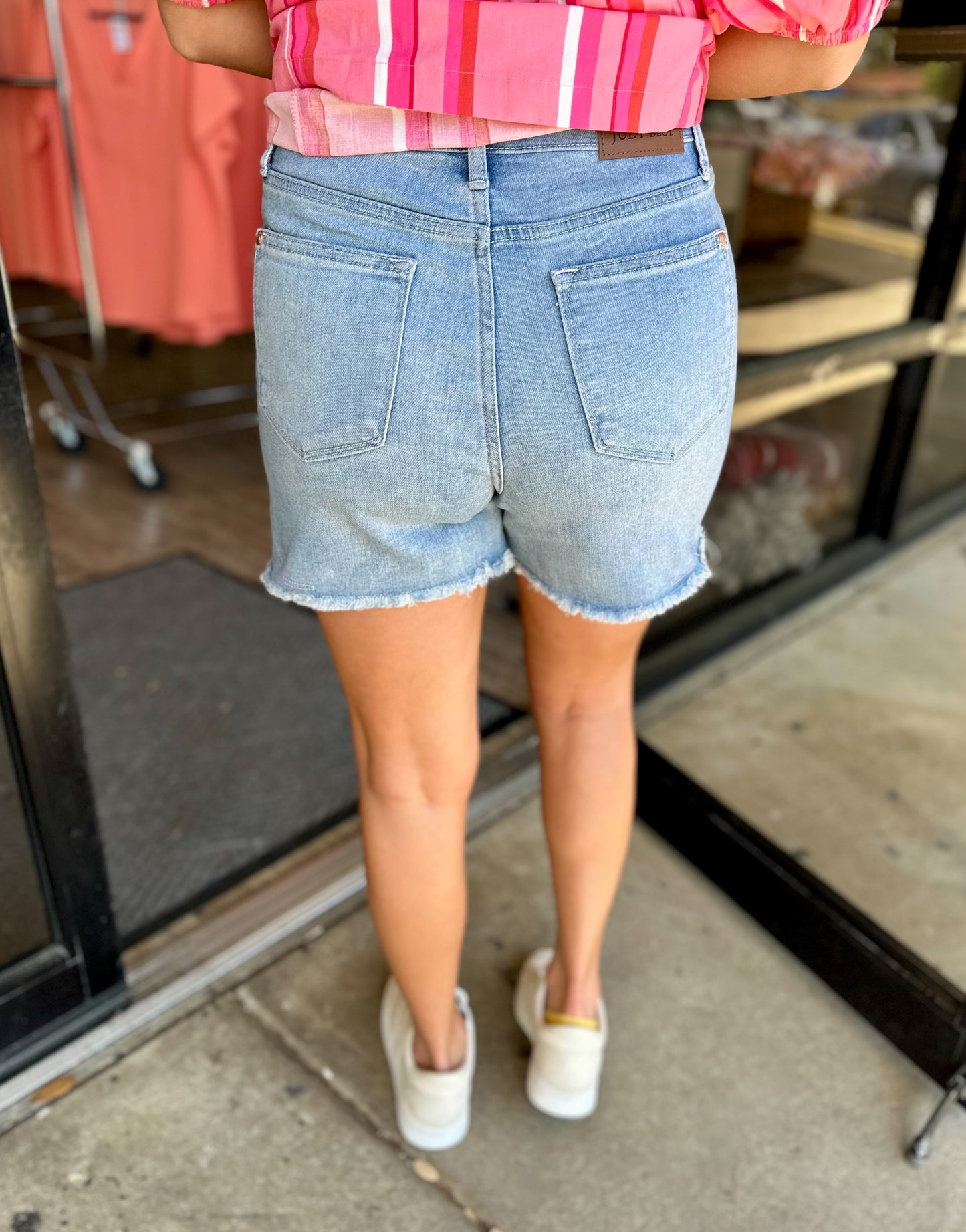 Judy Blue Western Embroidered Denim Shorts