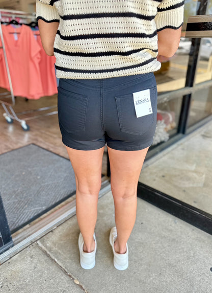 Aria Colored Shorts- Black