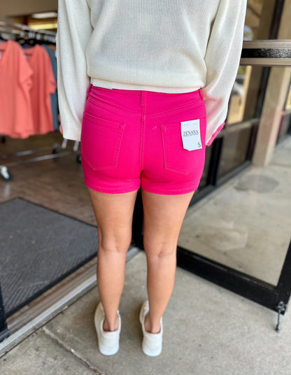 Aria Colored Shorts- Hot Pink