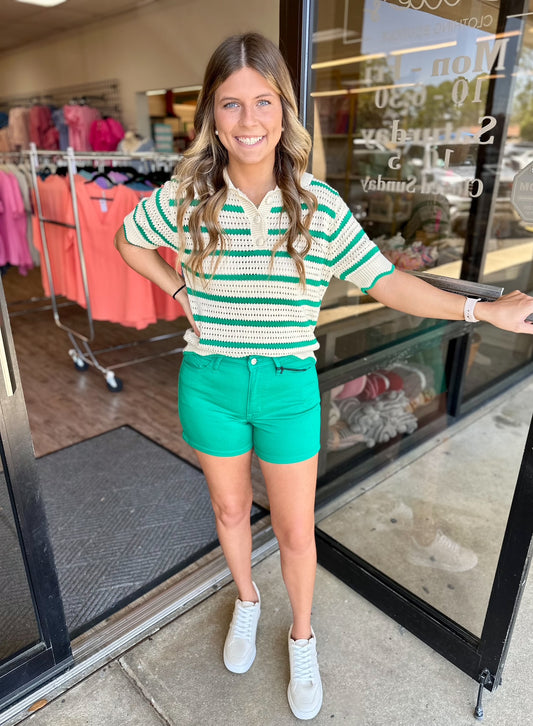 Aria Colored Shorts- Kelly Green