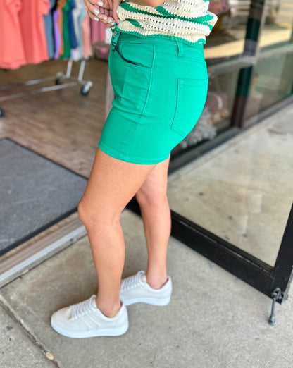 Aria Colored Shorts- Kelly Green