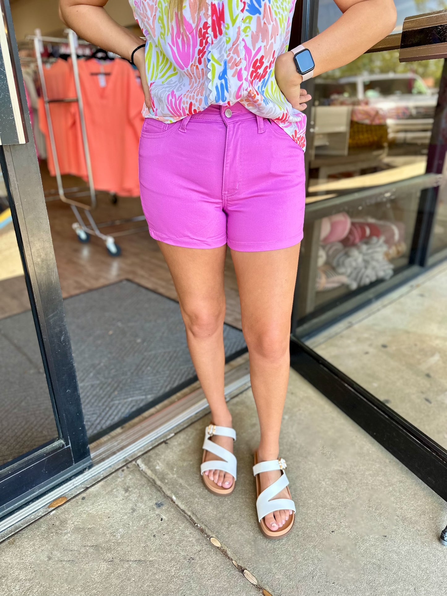 Aria Colored Shorts- Purple