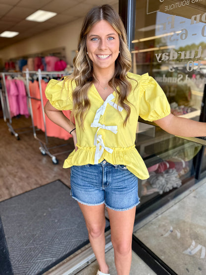 Lola Split Hem Denim Shorts