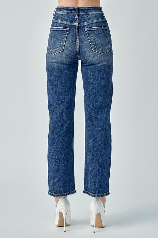 Harlow Distressed Straight Leg Jeans