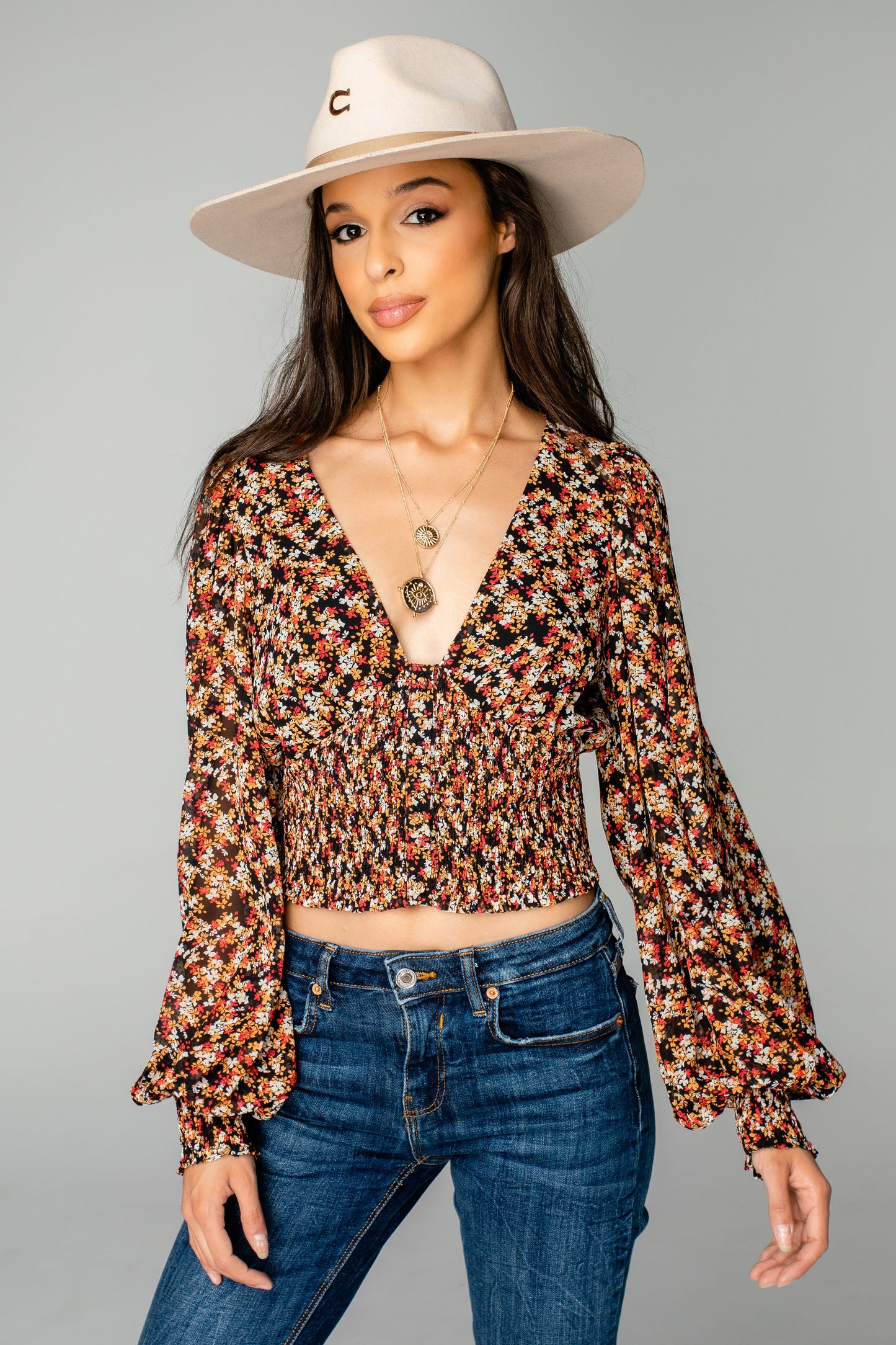 BuddyLove: Sabrina Smocked Top - Harvest