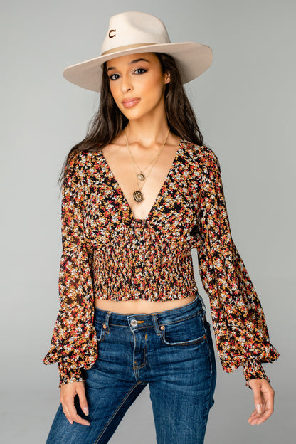 BuddyLove: Sabrina Smocked Top - Harvest