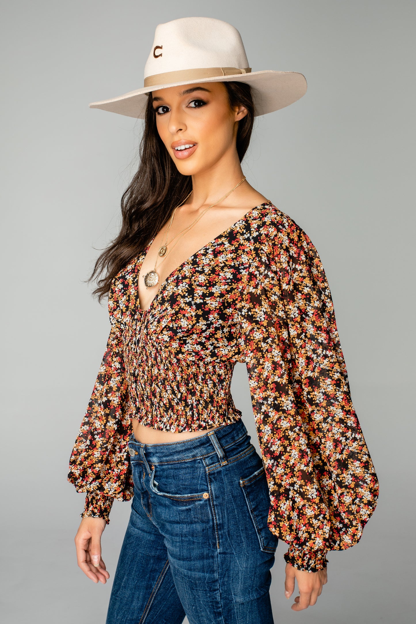 BuddyLove: Sabrina Smocked Top - Harvest