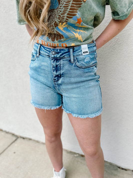 Judy Blue- Raw Hem Shorts