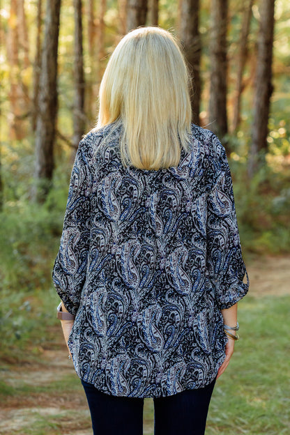 Jaden Top - Navy Mix