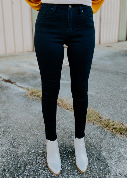KanCan: High Rise Ankle Skinny - Black