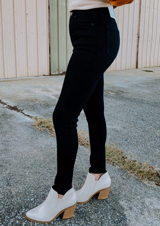 KanCan: High Rise Ankle Skinny - Black