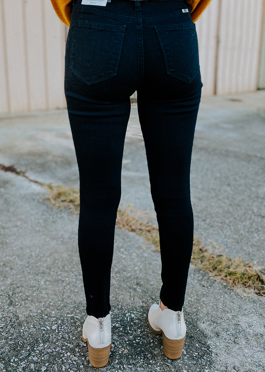KanCan: High Rise Ankle Skinny - Black