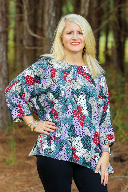 Denise Top - Hunter Green Mix