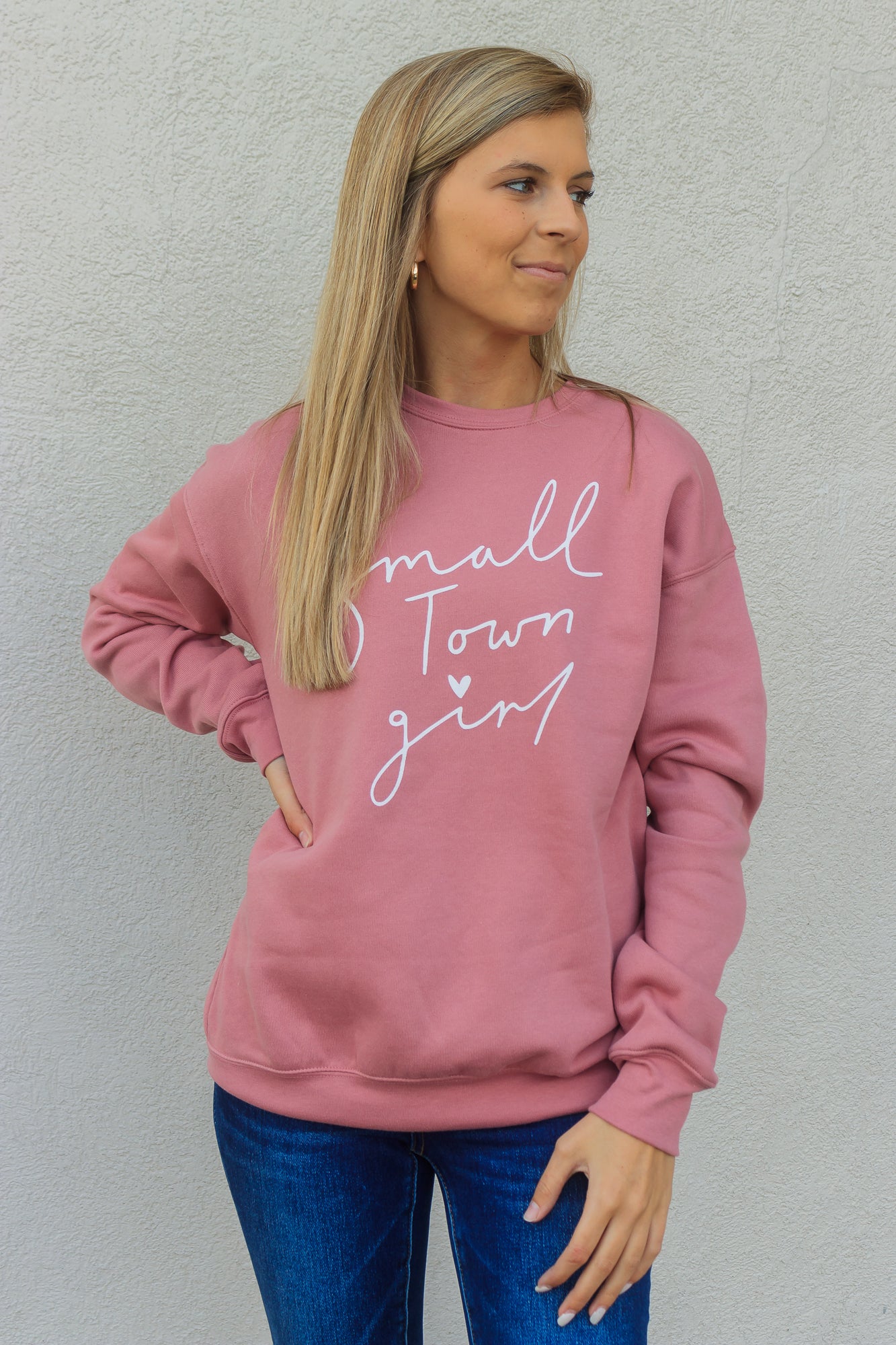 Small Town Girl Sweatshirt - Mauve