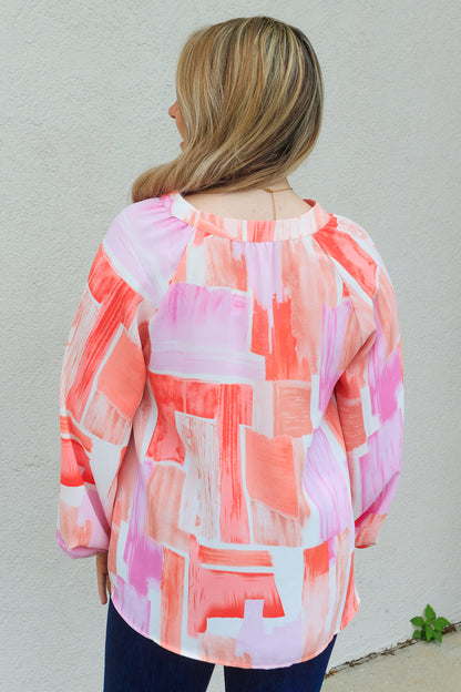 Celeste Top - Coral/Pink