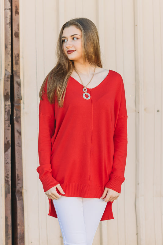 Sadie Sweater - Red