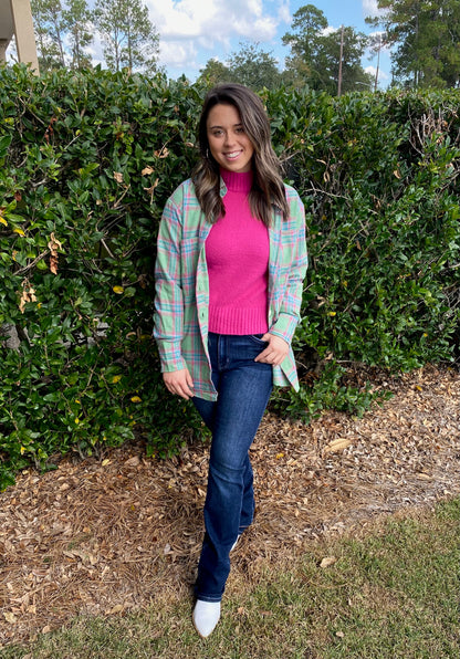 Ivy Plaid Flannel Top