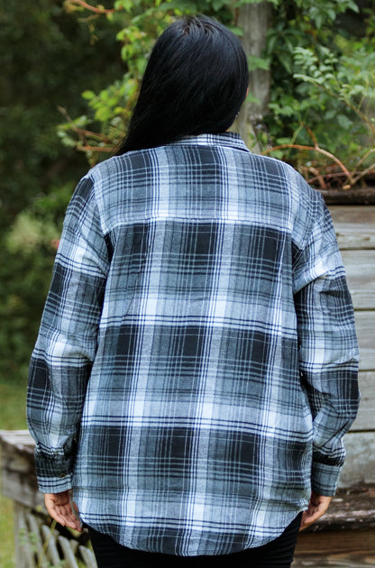 Brynn Flannel - Black/Grey