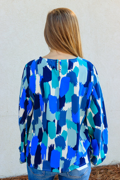 Michelle McDowell: Paxton Top - Wandering Roads Blue