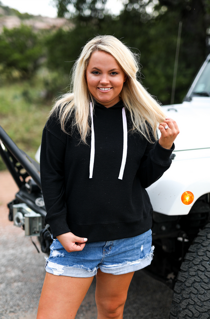 JadelynnBrooke: Corded Hoodie - Black