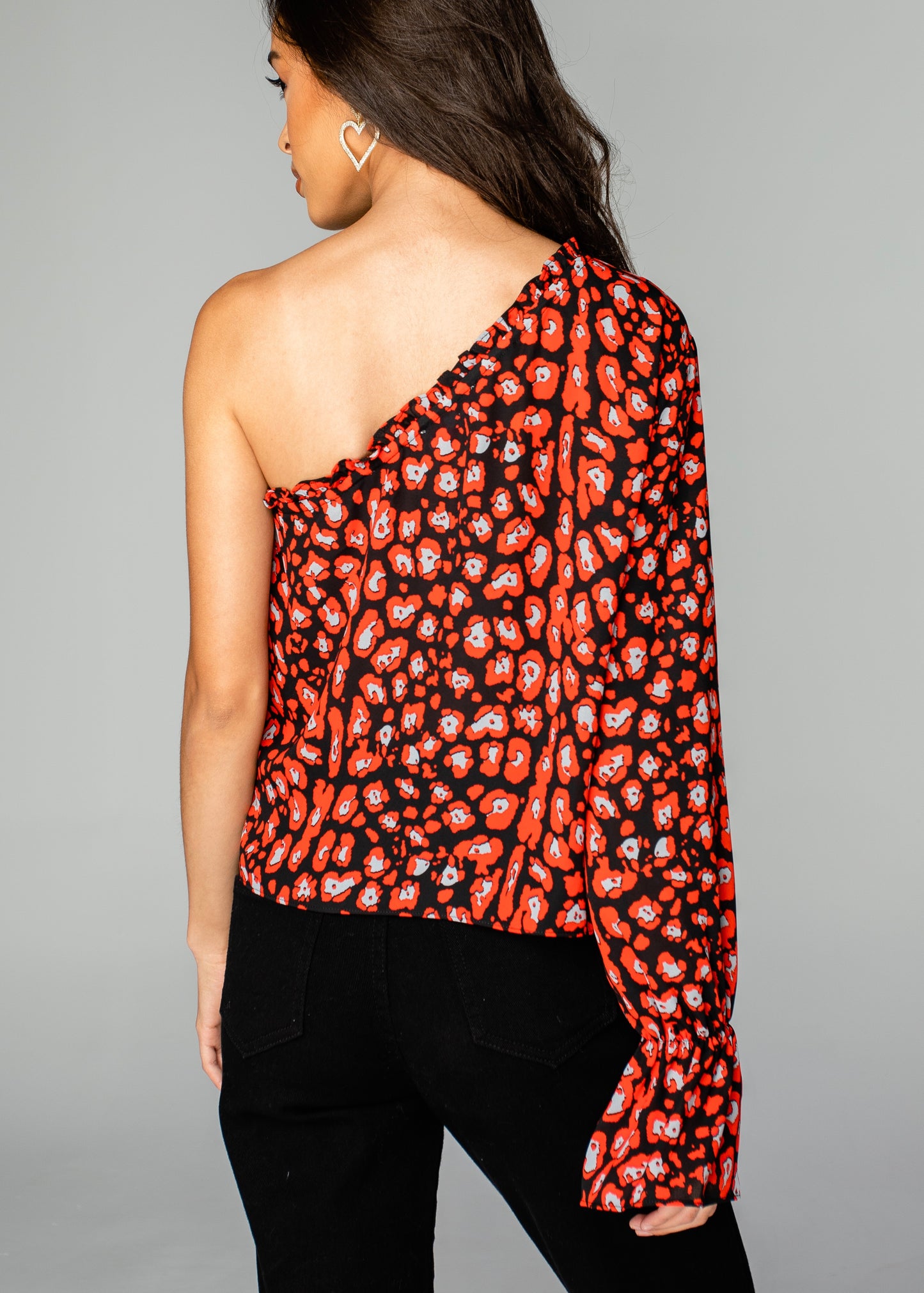 BuddyLove: Siri One-Shoulder Top - Cherry Bomb
