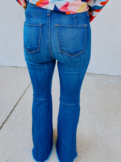 JudyBlue: Bristol High Rise Super Flares - Medium Wash